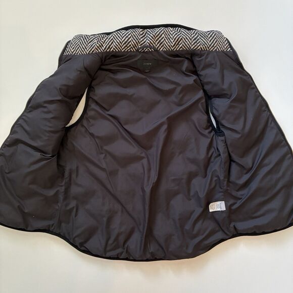 J Crew Quilted Herringbone Down Feather Fill Vest Jacket Women’s Size Small Warm - Picture 3 of 9